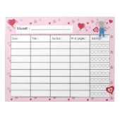 Februar Kid Reading Log Notepad Notizblock (Vorderseite)