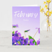 Februar Lila Violet Geburtsmonat Blume Geburtstag Karte (Gelbe Blume)