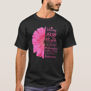 Februar Mädchen 1938 85 Jahre alt 85. Geburtstag T-Shirt