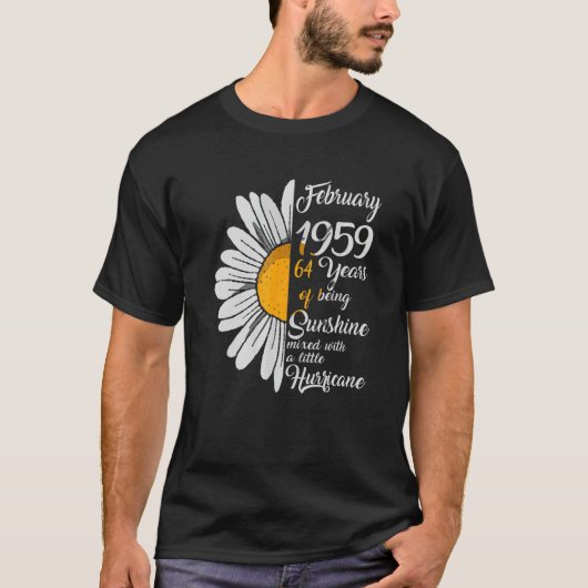Februar Mädchen 1959 Shirt 64. Geburtstagsgeschenk (Vorderseite)