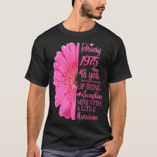 Februar Mädchen 1975 T 48 Jahre alt 48. Geburtstag T-Shirt
