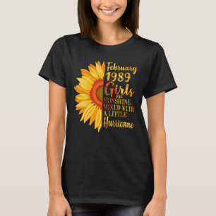 Februar Mädchen 1989 Shirt 34. Geburtstag Geschenk