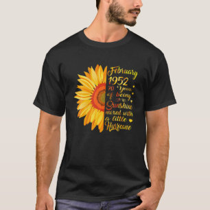 Februar Mädchen Hergestellt Im Jahr 1952 70. Sonne T-Shirt