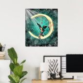 Februar Moon Fairy Fantasy Fey Poster (Heimbüro)