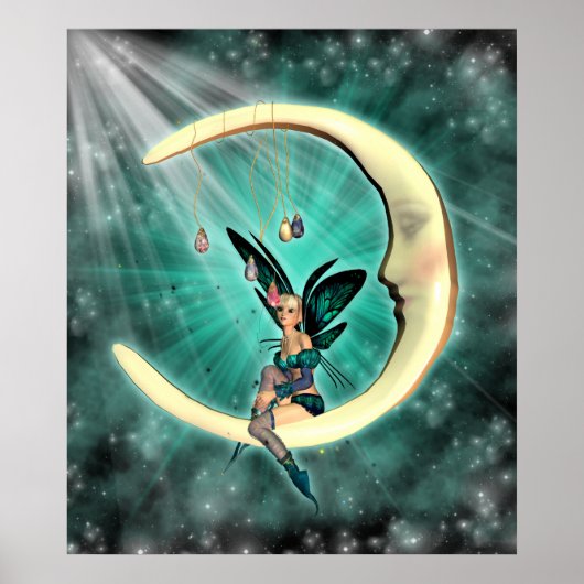 Februar Moon Fairy Fantasy Fey Poster (Vorne)