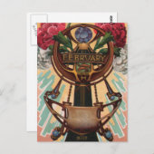 Februar - Pisces Postkarte (Vorne/Hinten)