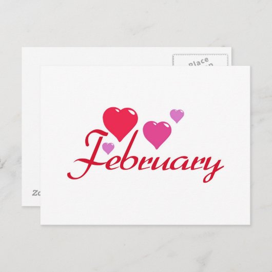 Februar Postkarte (Vorne/Hinten)