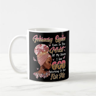 Februar Queen Black Women Birthday erarbeiten Sie  Kaffeetasse
