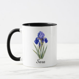 Februar-Schwertlilie-Geburtsblumen-Tassengeschenk Tasse