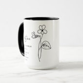 Februar-Trauzeugin | Violet Birth Blume Tasse (Vorderseite Links)
