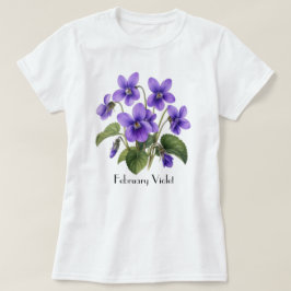 Februar-Veilchen-Blumen-T-Shirt T-Shirt