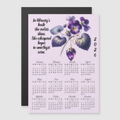 Februar-Veilchen- und Amethyst-Kalender Magnetkarte (Vorne/Hinten)
