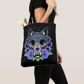 Februar-Veilchen & Wolfsschädel Tasche (Von Nahem)