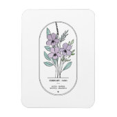 Februar Violet Birth Blume Magnet (Vertikal)
