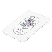 Februar Violet Birth Blume Magnet (Linke Seite)