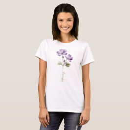 Februar Violet Birth Month Blume T-Shirt