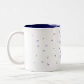 Februar Violet Birth Month Blumenkolonie Blume Zweifarbige Tasse (Links)