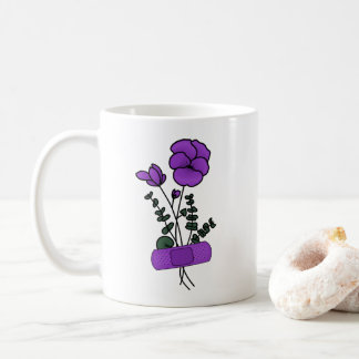 Februar Violet Blume Bandaid Kaffeetasse