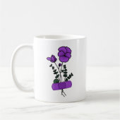 Februar Violet Blume Bandaid Kaffeetasse (Links)