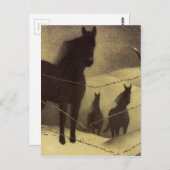 Februar von Grant Wood Postkarte (Vorne/Hinten)