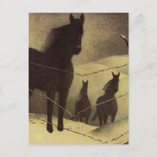 Februar von Grant Wood Postkarte (Vorderseite)