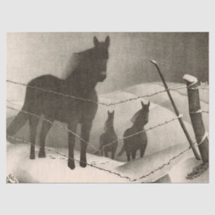 Februar von Grant Wood Seidenpapier