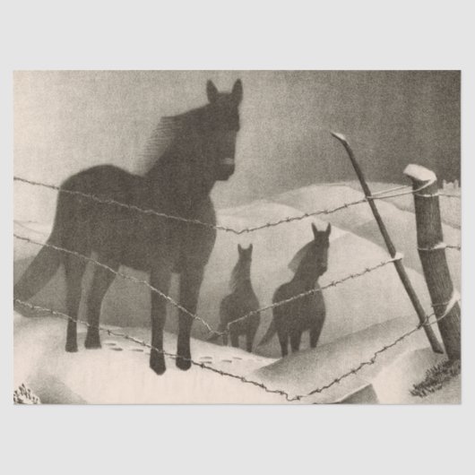 Februar von Grant Wood Seidenpapier (Vorderseite)