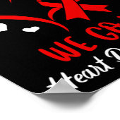 Februar Wir gehen Red American Heart Disease Aware Poster (Ecke)