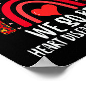 Februar Wir gehen Red Heart Disease Awareness Red  Poster (Ecke)