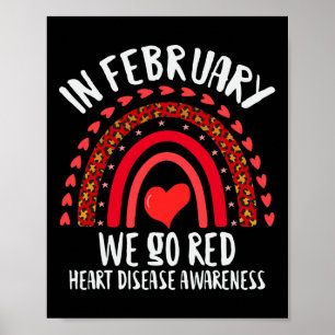 Februar Wir gehen Red Heart Disease Awareness Red Poster