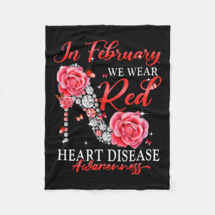 Februar Wir tragen Red Butterfly Heart Disease Awa Fleecedecke