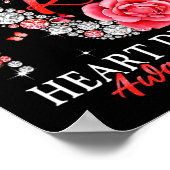 Februar Wir tragen Red Butterfly Heart Disease Awa Poster (Ecke)