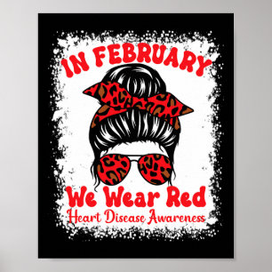 Februar Wir tragen Red Heart Disease Awareness Mes Poster