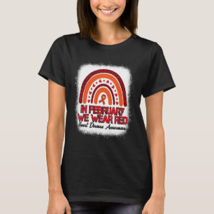 Februar Wir tragen Red Leopard Regenbogen rot gebl T-Shirt