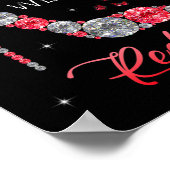 Februar Wir tragen rote Schmetterlinge Herzkrankhe Poster (Ecke)