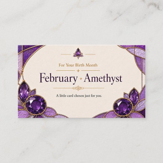 February Amethyst Birthstone Customer Connection S Visitenkarte