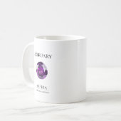 February Amethyst Personalized Birthday Kaffeetasse (Vorderseite Links)