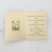 February Birthday Primrose Flowers Art Nouveau Sty Karte (Innenseite)