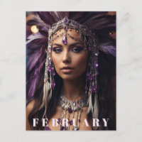 *~* FEBRUARY Headdress Boho AMETHYST AP53
