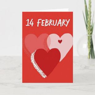February-Herzen-Romantik-Karte Karte