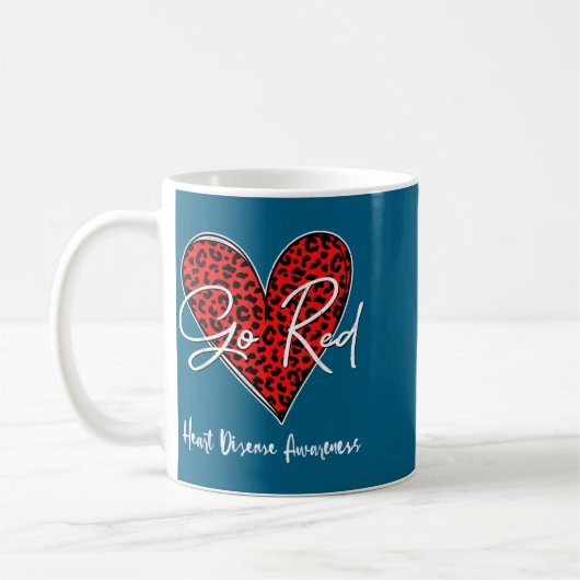 February Is Red Heart Health Heart Disease Awarene Kaffeetasse (Links)