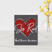 February Is Red Heart Health Heart Disease Awarene Karte (Gelbe Blume)