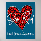 February Is Red Heart Health Heart Disease Awarene Poster (Vorne)