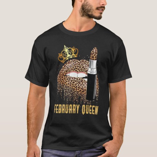 February Queen Leopard Lips Shirt February (Vorderseite)