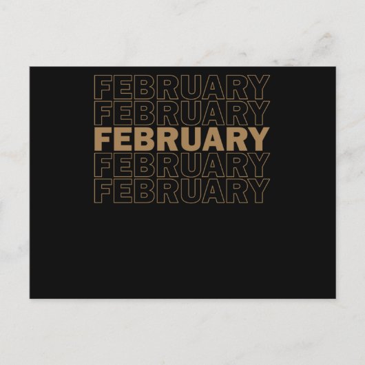 February Shadow Black History Month Ankündigungspostkarte (Vorderseite)