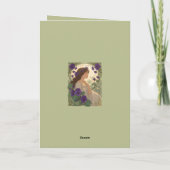 February Viola Birth Flower Art Nouveau Style Karte (Rückseite)
