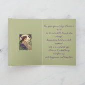 February Viola Birth Flower Art Nouveau Style Karte (Innenseite)