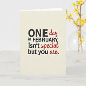 February You Are Always Special Card Karte (Gelbe Blume)