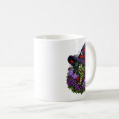February Zombie Witch with Gems and Flowers Kaffeetasse (VorderseiteRechts)