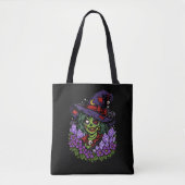 February Zombie Witch with Gems and Flowers Tasche (Vorderseite)